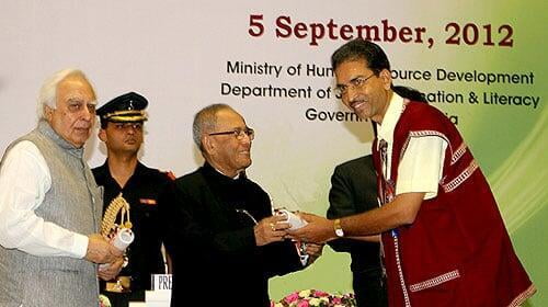 National Teachers' Award to Sri Snehasish Pathak